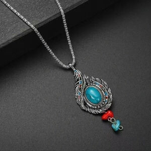 1 LEFT! Bohemian Turquoise Pendant Necklace